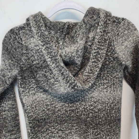 Banana Republic Alpaca Cardigan Womens XS Gray Hooded Long Sleeve Wool Pockets - Picture 8 of 15
